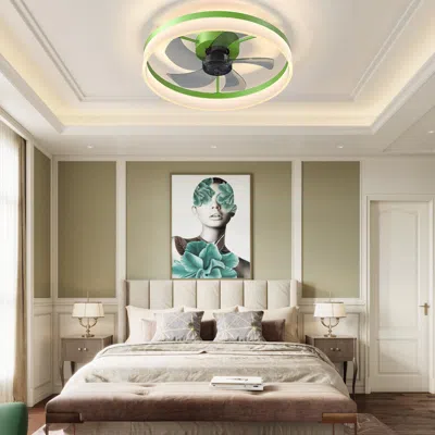 Streamdale Furniture Streamdale Ceiling Fans With Lights Dimmable Led Embedded Installation Of Thin