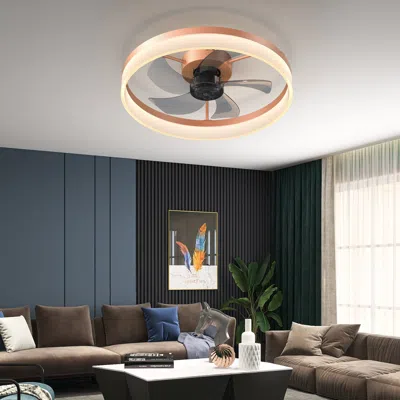 Streamdale Furniture Streamdale Ceiling Fans With Lights Dimmable Led Embedded Installation Of Thin