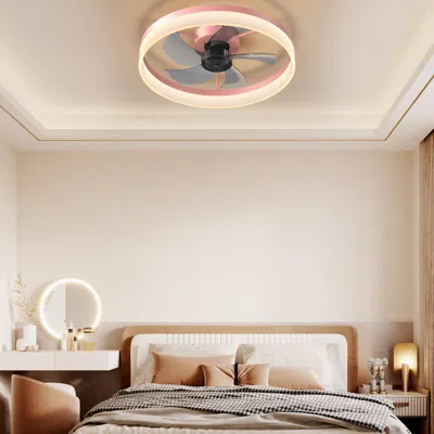 Streamdale Furniture Streamdale Ceiling Fans With Lights Dimmable Led Embedded Installation Of Thin