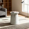 Streamdale Furniture Streamdale Cement Outdoor Accent Table - Terrazzo Style In Gray