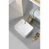 Streamdale Furniture Streamdale Ceramic Farmhouse Bathroom Sink With Gold Trim