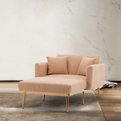 Streamdale Furniture Streamdale Chaise Lounge Chair Accent Chair In Brown