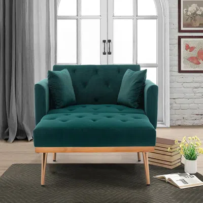 Streamdale Furniture Streamdale Chaise Lounge Chair Accent Chair In Green