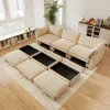 Streamdale Furniture Streamdale Chenille 3-seater Sofa With Footstools & Under-seat Drawers - Wheat