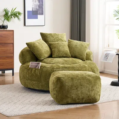 Streamdale Furniture Streamdale Chenille Bean Bag Chair With Filling