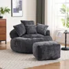 Streamdale Furniture Streamdale Chenille Bean Bag Chair With Filling