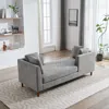 Streamdale Furniture Streamdale Chenille Chaise Sofa With Pillows