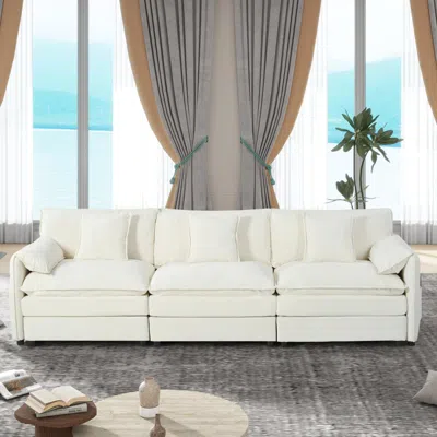 Streamdale Furniture Streamdale Chenille Cloud Couch - Oversized Modular Sofa