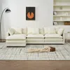 Streamdale Furniture Streamdale Chenille Cloud Modular Sofa (white, 110" L-shape)