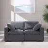 Streamdale Furniture Streamdale Chenille Grey 2-piece Modular Sectional Sofa In Gray