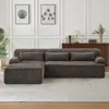 Streamdale Furniture Streamdale Chenille L-shape Luxury Sectional Sofa, Comfy Sleeper Couch For Living Room