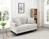 Streamdale Furniture Streamdale Chenille Modern Sofa Love Seat With Nails (white)