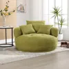 Streamdale Furniture Streamdale Chenille Sleeper Sofa Chair - Modern Fluffy Lounge Seat In Green