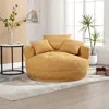 Streamdale Furniture Streamdale Chenille Sleeper Sofa Chair - Modern Fluffy Lounge Seat In Brown