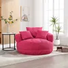 Streamdale Furniture Streamdale Chenille Sleeper Sofa Chair - Modern Fluffy Lounge Seat