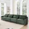 Streamdale Furniture Streamdale Chenille Sofa, Lumbar Pillow, Solid Wood, Green