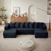 Streamdale Furniture Streamdale Chenille U-sofa: Minimalist Sectional Sofa