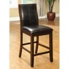 Streamdale Furniture Streamdale Cherry Brown Parson Chairs With Padded Leatherette Seat (set Of 2)