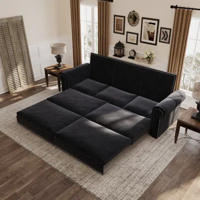 Streamdale Furniture Streamdale Chesterfield Convertible Sofa Bed, King Size