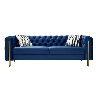 Streamdale Furniture Streamdale Chesterfield Modern Tufted Velvet Living Room Sofa