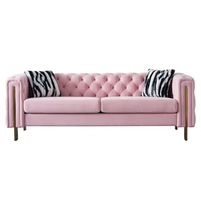 Streamdale Furniture Streamdale Chesterfield Modern Tufted Velvet Living Room Sofa