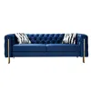 Streamdale Furniture Streamdale Chesterfield Modern Tufted Velvet Living Room Sofa, 84.25"w Couch,blue