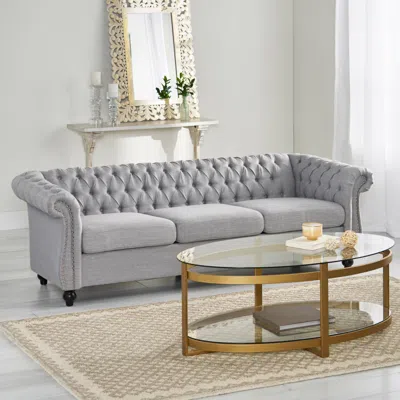 Streamdale Furniture Streamdale Chesterfield Sofa Classic Elegance For A Living Room Makeover In Gray