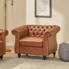 Streamdale Furniture Streamdale Chesterfield Style Accent Chair With Nailhead Trim