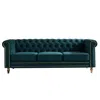 Streamdale Furniture Streamdale Chesterfield Velvet Sofa 84.65 Inch For Living Room Color