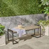 Streamdale Furniture Streamdale Chic Acacia Wood Bench With Iron Legs: Style And Durability