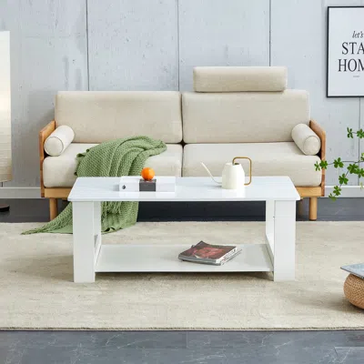 Streamdale Furniture Streamdale Chic And Sturdy Mdf Coffee Table Easy Assembly
