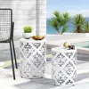 Streamdale Furniture Streamdale Chic Iron-cut Side Table Set With Clean Lines And Sturdy Structure