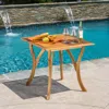 Streamdale Furniture Streamdale Chic Modern Acacia Wood Square Patio Table