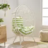 Streamdale Furniture Streamdale Chic Teardrop Chair: Faux Rattan Weave, Plush Cushion, Abstract Mesh