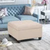 Streamdale Furniture Streamdale Chic Waffle-stitch Storage Ottoman Unclutter In Style