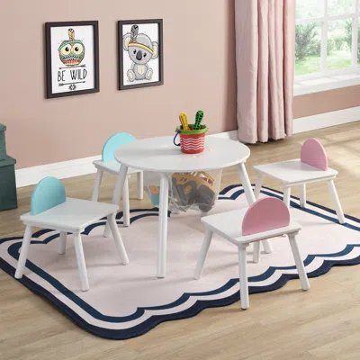 Streamdale Furniture Streamdale Children's Panel Table With 4 Chairs In White
