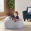 Streamdale Furniture Streamdale Chrisholm Light Grey Bean Bag (25 In. X 34 In. X 34 In.)