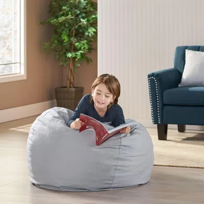 Streamdale Furniture Streamdale Chrisholm Light Grey Bean Bag (25 In. X 34 In. X 34 In.)