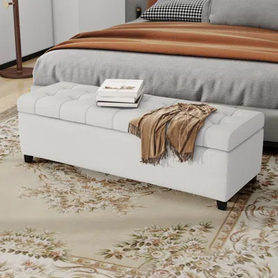 Streamdale Furniture Streamdale Christopher Knight Mission Storage Ottoman With Tufted Top For Clutter-free Home