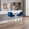 Streamdale Furniture Streamdale Set Of 2 Bar Stools In Blue
