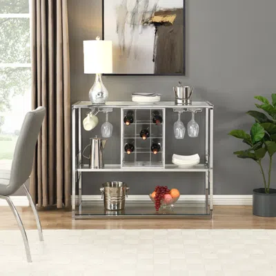 Streamdale Furniture Streamdale Chrome Wine Rack