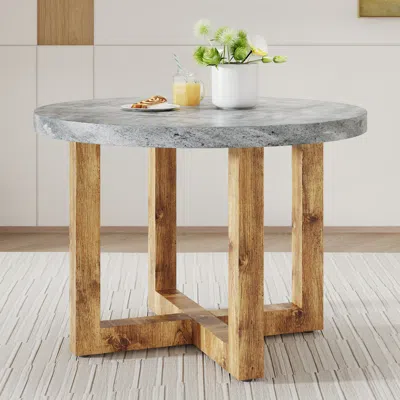 Streamdale Furniture Streamdale Circular Dining Table With Mdf Top, 42"x42"x30"