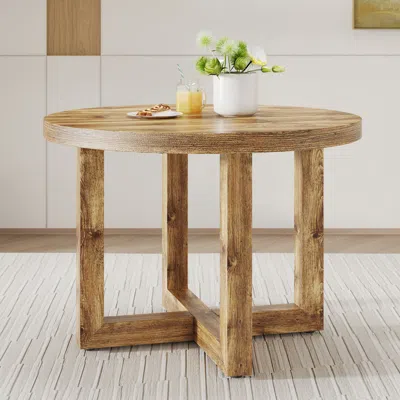 Streamdale Furniture Streamdale Circular Dining Table With Mdf Top, 42"x42"x30"