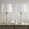 Streamdale Furniture Streamdale Clarity Glass Cylinder Table Lamp Set Of 2