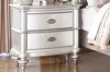 Streamdale Furniture Streamdale Classic Bedroom Elegant Nightstand Finish Or Silver 2-drawers