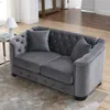 Streamdale Furniture Streamdale Classic Chesterfield Sofa Velvet Upholstery