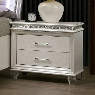 Streamdale Furniture Streamdale Classic Pearl 1 Piece Nightstand Only Contemporary Solid Wood 2