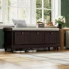 Streamdale Furniture Streamdale Classic Storage Bench With Cushioned Seat And Three Drawers For Entryway And Living Room 