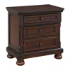 Streamdale Furniture Streamdale Classic Transitional Nightstand Brown Cherry Finish Birch Veneer