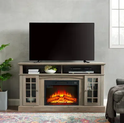 Streamdale Furniture Streamdale Classic Tv Stand With 23" Fireplace For Tvs Up To 65" In Neutral